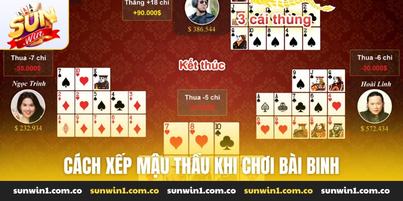 Cách xếp mậu thầu khi chơi bài binh